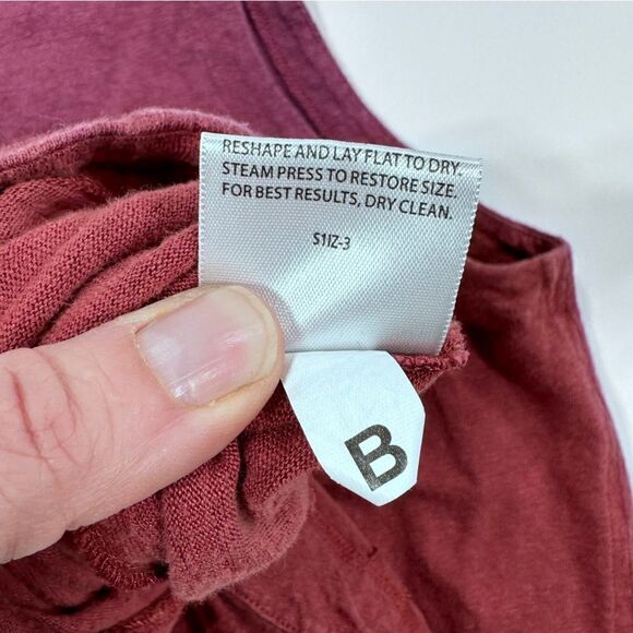 Eileen Fisher rust color linen asymmetrical tank PM - Picture 6 of 9